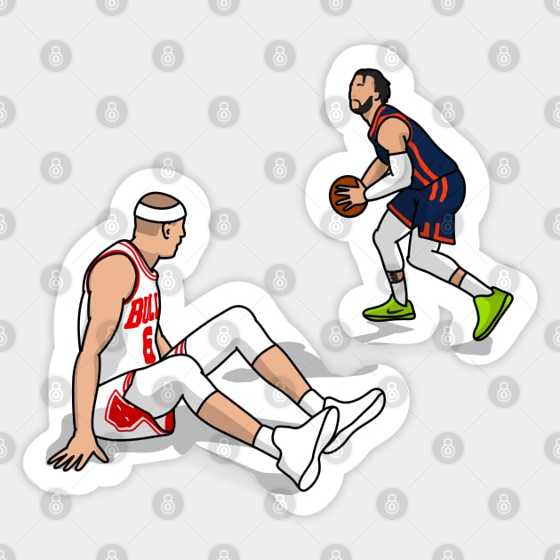 brunson make a crossover on caruso Sticker by rsclvisual